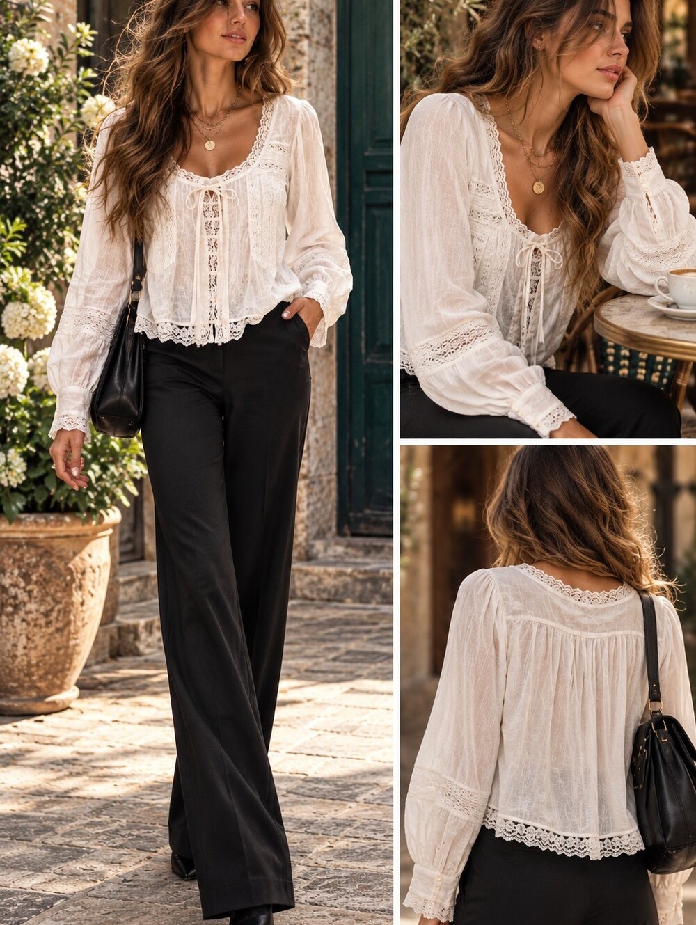 Free People Forevermore Long Sleeve Blouse, L, NWT